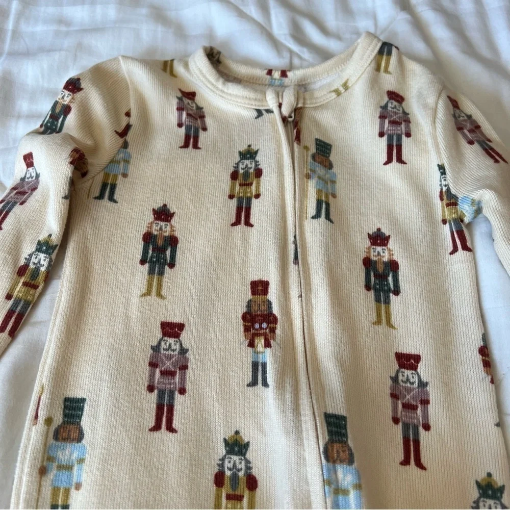Set of Two Little Co by Lauren Conrad Holiday Zip Up Footie Pajama Size 18 Month